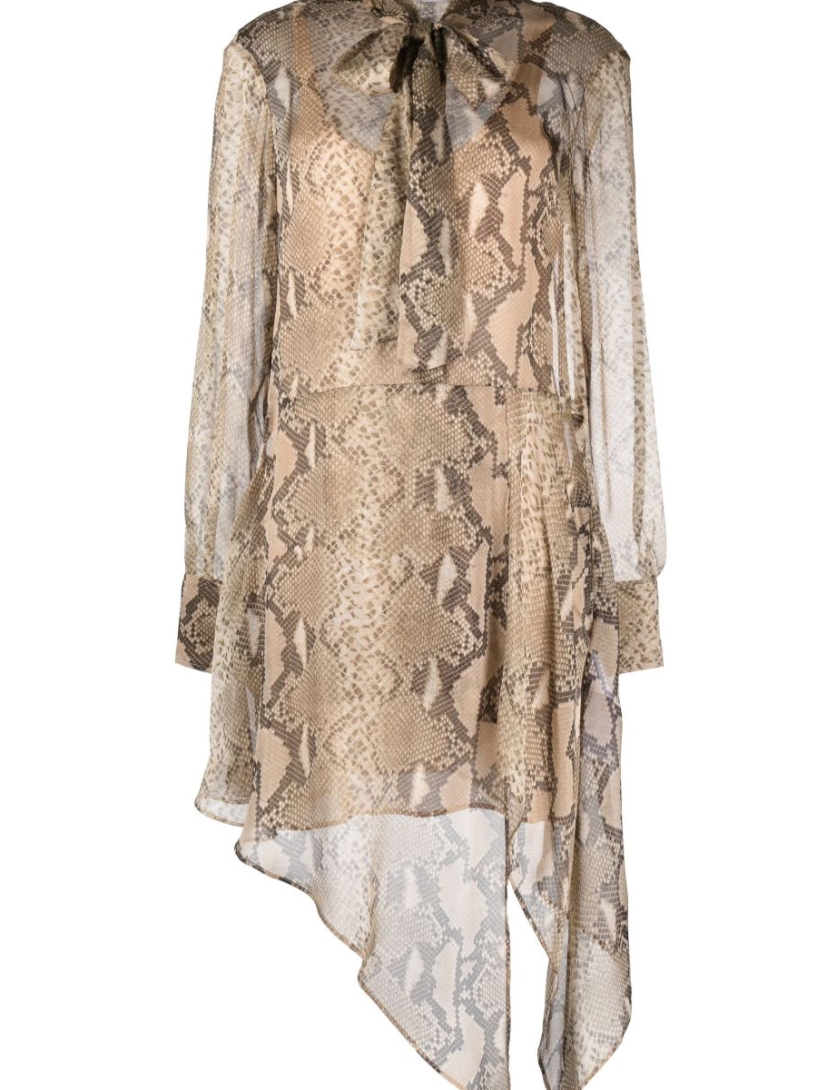 Cheap Women python-print dress Stella McCartney silk-chiffon midi 0731